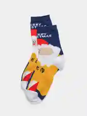 Синий носки новогодние 36-41