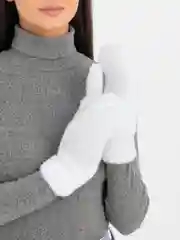 Белый варежки зимние, женские