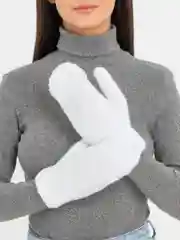 Белый варежки зимние, женские
