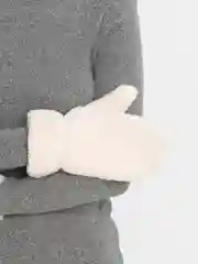 Белый варежки зимние, меховые