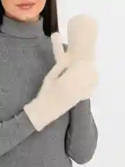 Бежевый варежки зимние, шерстяные