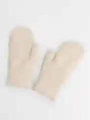 Бежевый варежки зимние, шерстяные