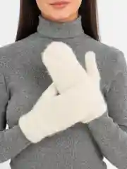 Белый варежки зимние, шерстяные