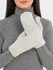 Серебряный варежки зимние, шерстяные