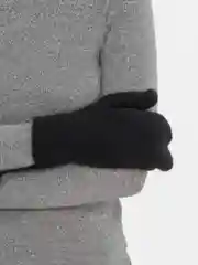 Черный варежки зимние, шерстяные