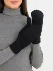 Черный варежки зимние, шерстяные
