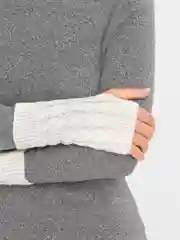 Белый рукава теплые, вязаные, унисекс
