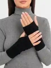 Черный рукава теплые, вязаные, унисекс