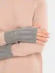 Серый рукава теплые, вязаные, унисекс