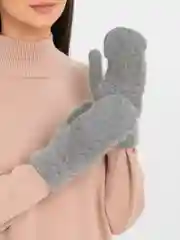 Серый варежки зимние, шерстяные