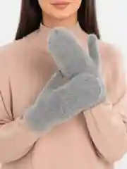 Серый варежки зимние, шерстяные