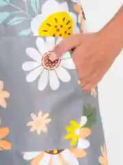 Серый металлик фартук кухонный женский, с карманом