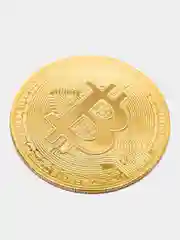 Золотой сувенирная монета Биткоин (Bitcoin)