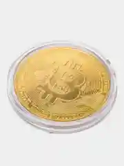 Золотой сувенирная монета Биткоин (Bitcoin)