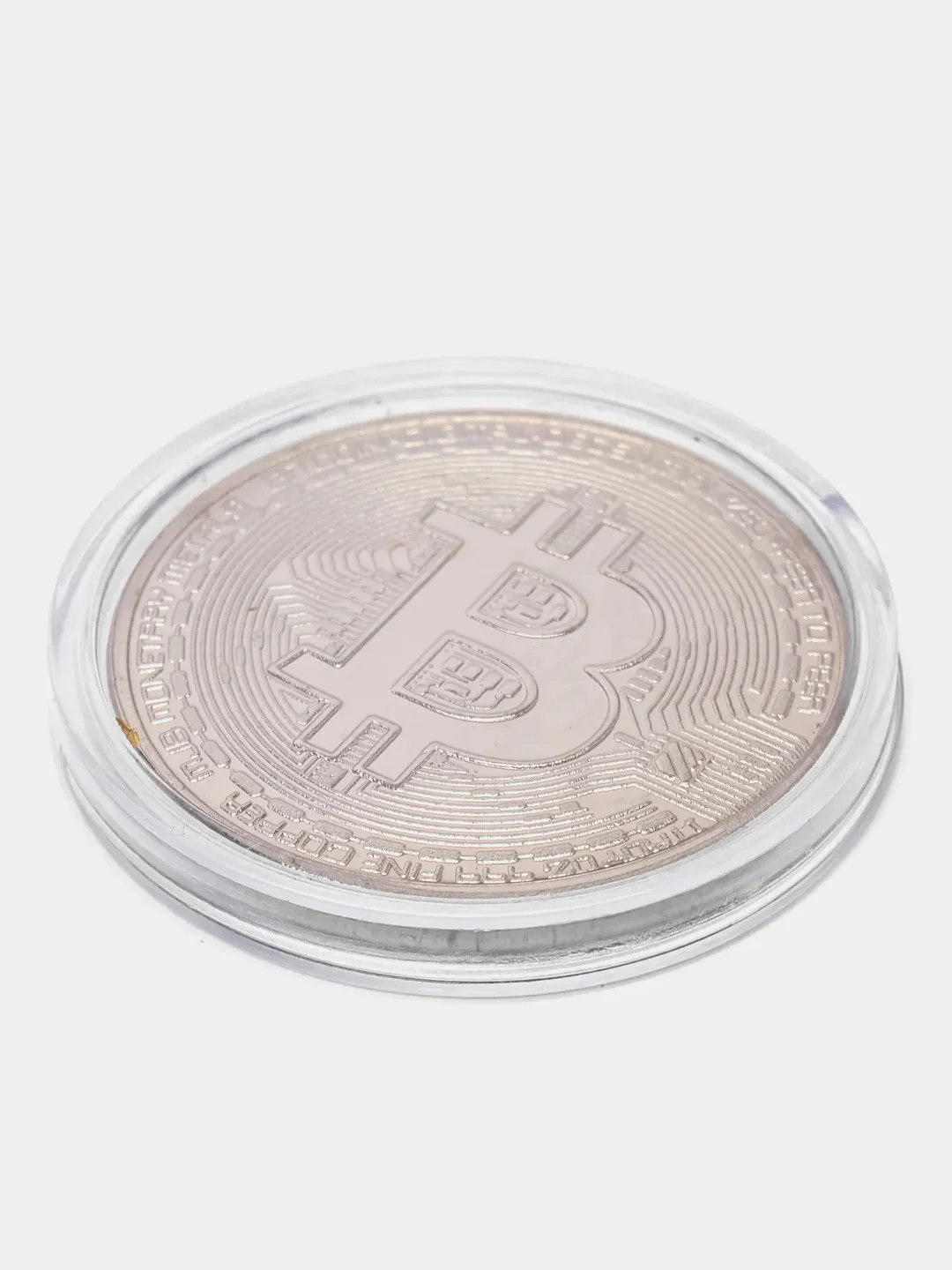 Золотой сувенирная монета Биткоин (Bitcoin)