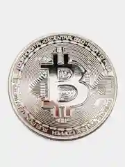 Серебряный сувенирная монета Биткоин (Bitcoin)