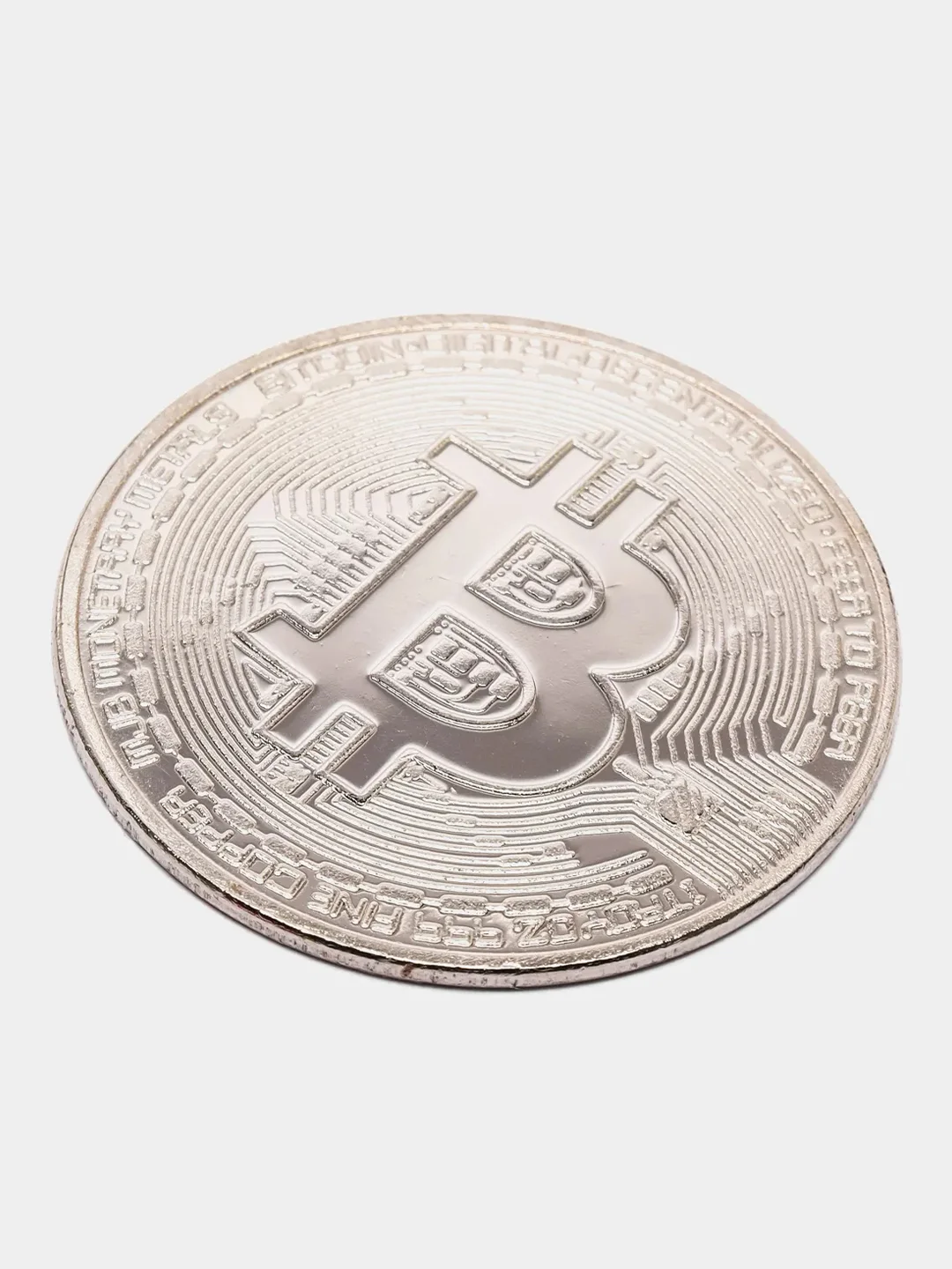 Золотой сувенирная монета Биткоин (Bitcoin)