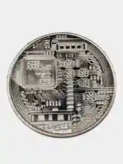 Золотой сувенирная монета Биткоин (Bitcoin)