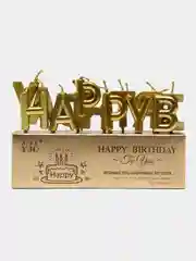Золотой набор свечей для торта на день рождения Happy Birthday