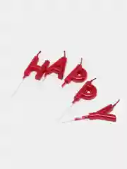 Красный набор свечей для торта на день рождения Happy Birthday