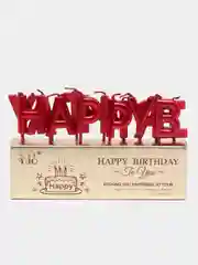 Красный набор свечей для торта на день рождения Happy Birthday