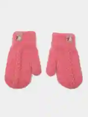 Кораллово-розовый варежки детские, утепленные