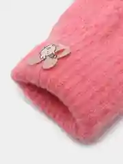 Кораллово-розовый варежки детские, утепленные