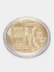 Золотой монета Bitcoin, сувенирный Биткоин
