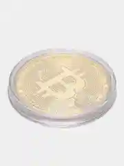 Золотой монета Bitcoin, сувенирный Биткоин