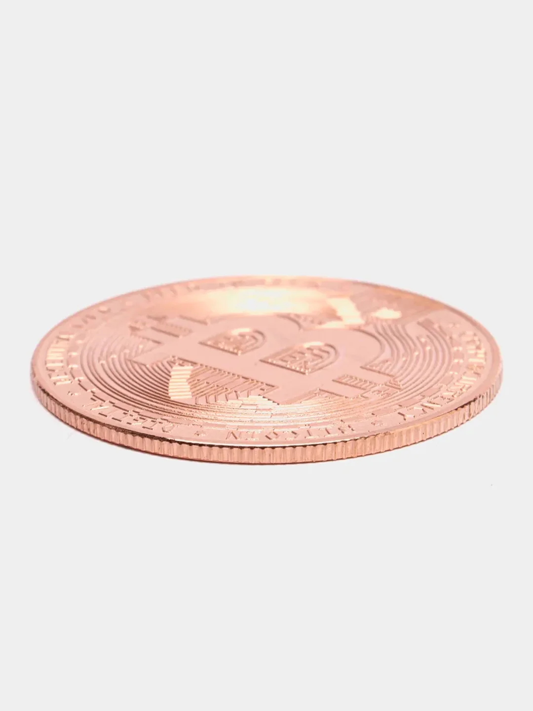 Золотой монета Bitcoin, сувенирный Биткоин