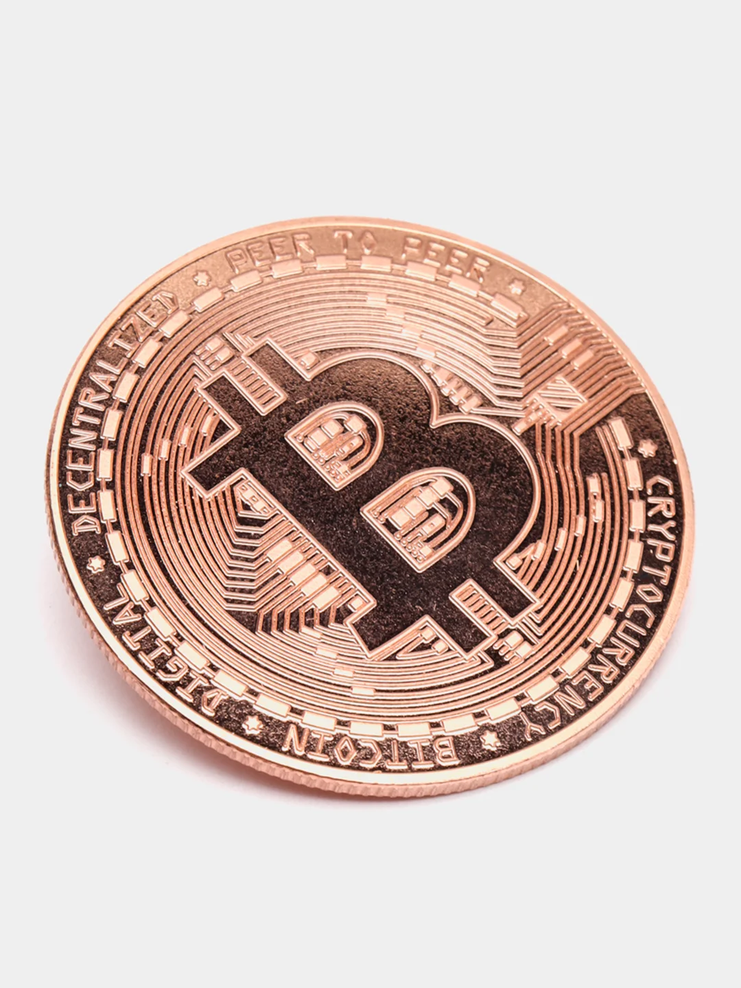 Золотой монета Bitcoin, сувенирный Биткоин