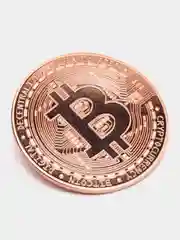 Золотой монета Bitcoin, сувенирный Биткоин