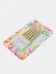 Золотой cвечи для торта, спираль, металлик, 5 см, 10 штук