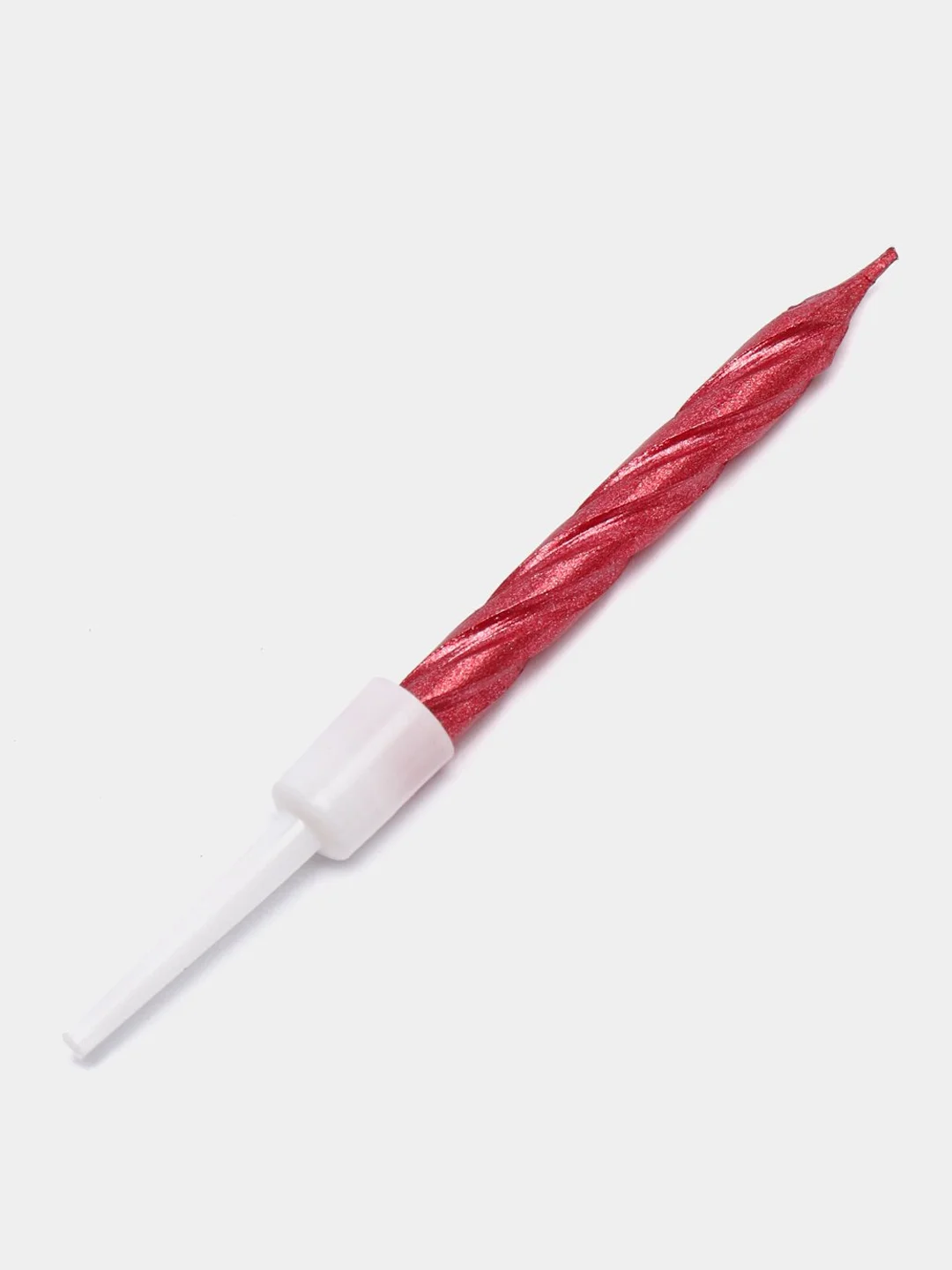 Бордовый cвечи для торта, спираль, металлик, 5 см, 10 штук