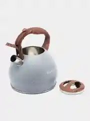 Серый чайник Кукмара со свистком нержавеющая сталь