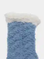 Синий носки махровые высокие теплые женские, мужские