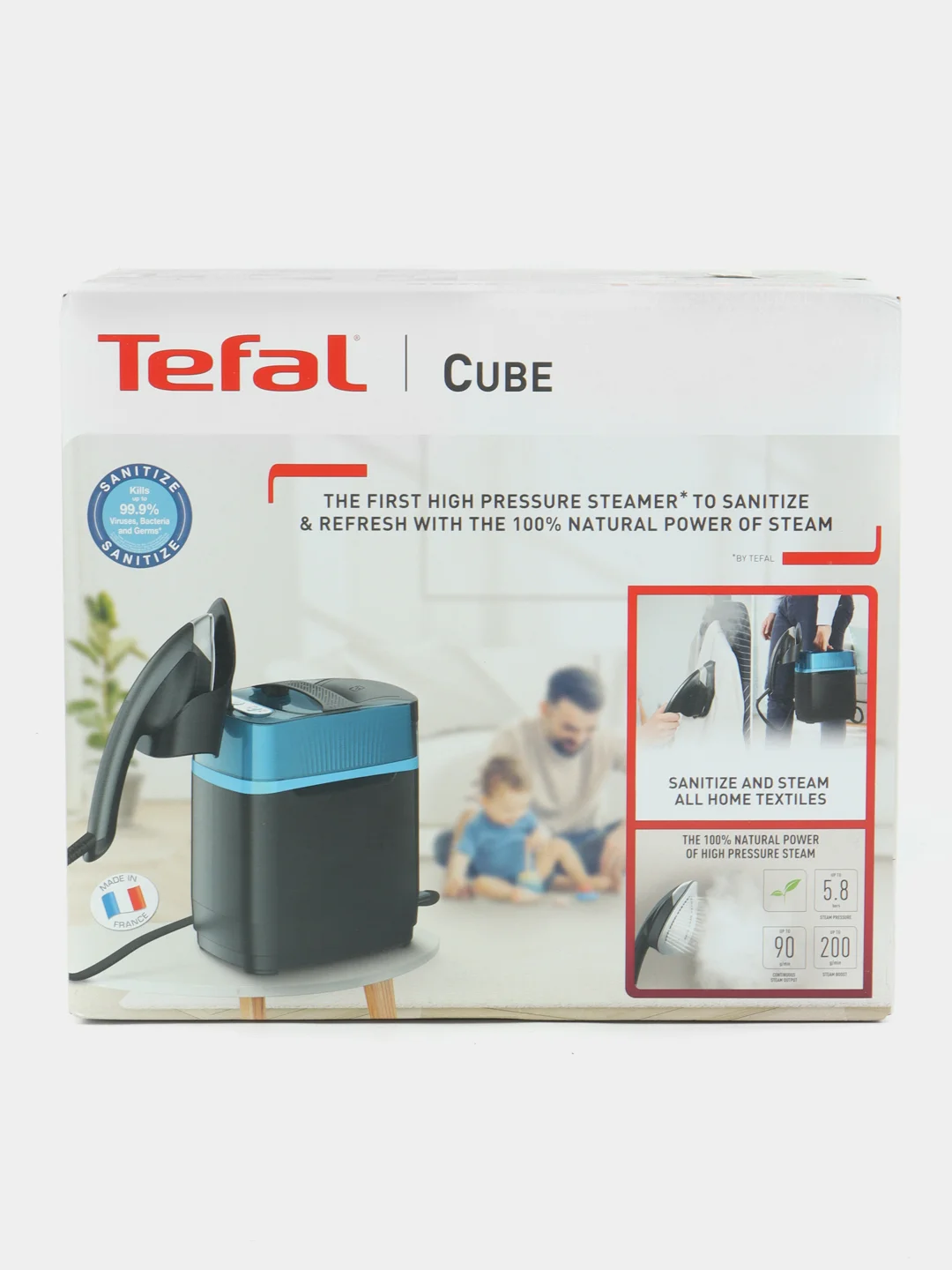 Отпариватель ручной Tefal UT2020E0, 2170 Вт, черный с синим