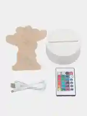 Алый светильник 3D ночник светодиодный RGB LED с пультом подарок на Новый год