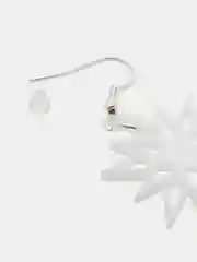 Серьги "Белым - бело", серьги снежинки новогодние