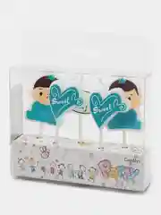 Серый праздничные свечи для торта