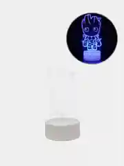 Желтый светильник 3D ночник светодиодный RGB LED с пультом подарок на Новый год
