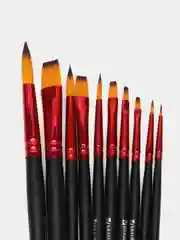 Кисти для рисования Brauberg Premium, синтетика, набор из 10 штук