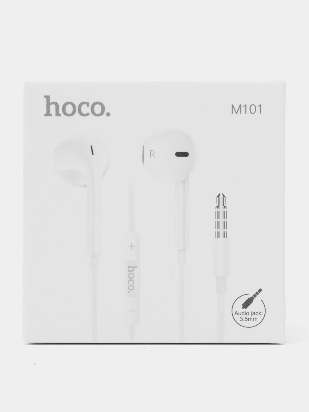 Черный наушники проводные внутриканальные HOCO M101, с микрофоном, кабель 1.2 м, Jack 3,5 mm