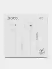 Черный наушники проводные внутриканальные HOCO M101, с микрофоном, кабель 1.2 м, Jack 3,5 mm