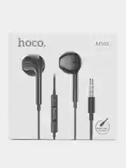 Черный наушники проводные внутриканальные HOCO M101, с микрофоном, кабель 1.2 м, Jack 3,5 mm