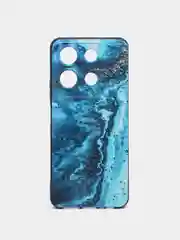 Тёмно-бирюзовый силиконовый чехол для Infinix NOTE 30, с принтом, с рисунком Инфиникс Ноут 30