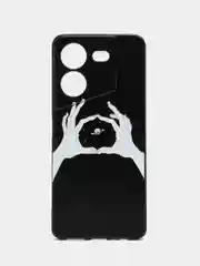 Пастельно-коралловый силиконовый чехол для Tecno POVA 5, с принтом, с рисунком, Техно Пова 5