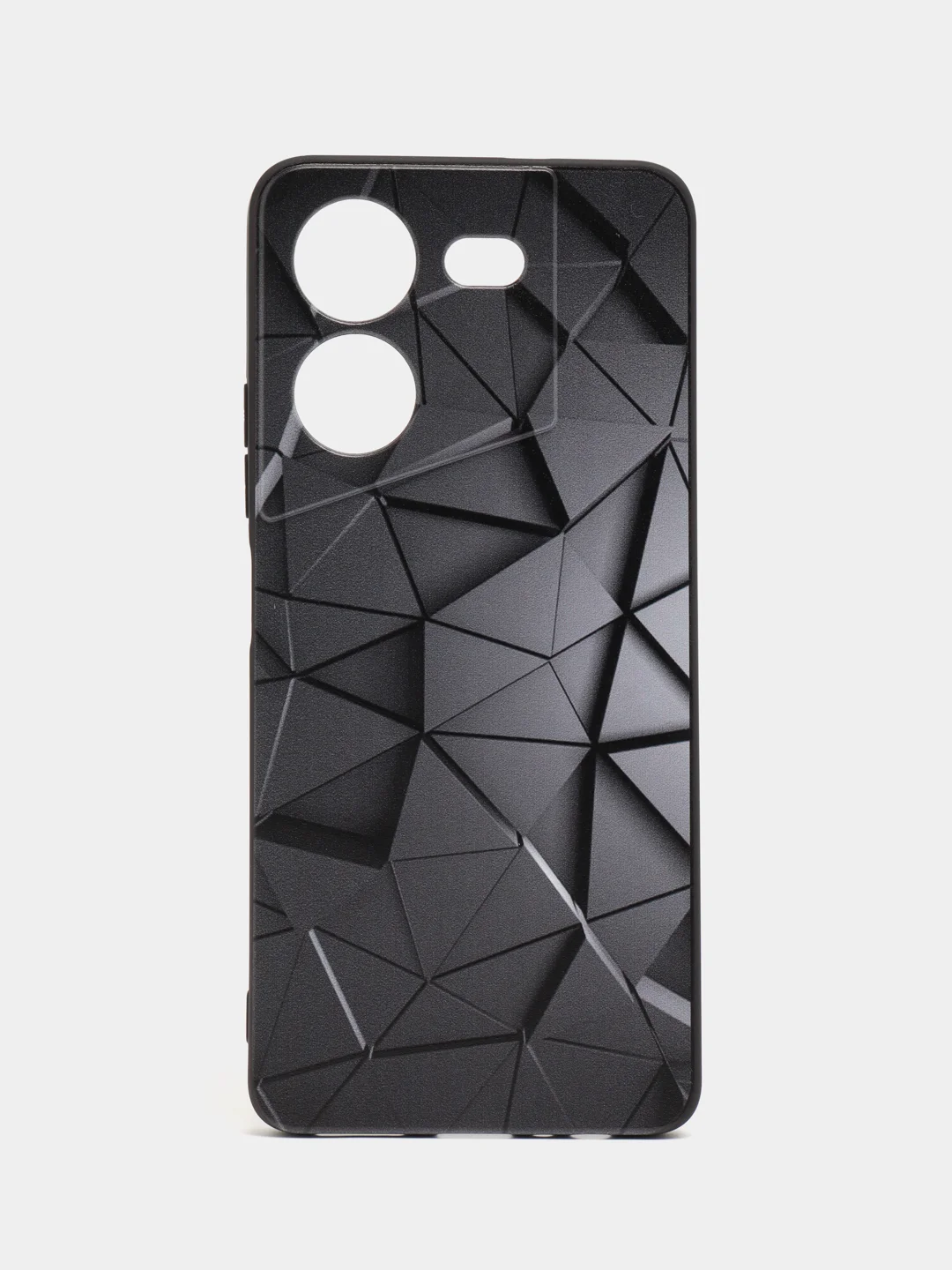 Тёмно-серый силиконовый чехол для Tecno POVA 5, с принтом, с рисунком, Техно Пова 5