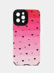 Розовый чехол на iPhone X/XS, 11, 12, 13, 14, 15 Pro, Pro Max, рифленый