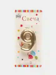 Золотой свечи-цифры для торта, свеча цифра, свечка праздничная, свеча на торт